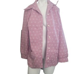 Montgomery Ward Vintage 13/14 jacket top button pockets shoulder pads lilac